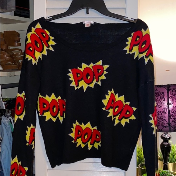 Xhilaration Sweaters - Graphic Sweater (Can be worn off shoulder)